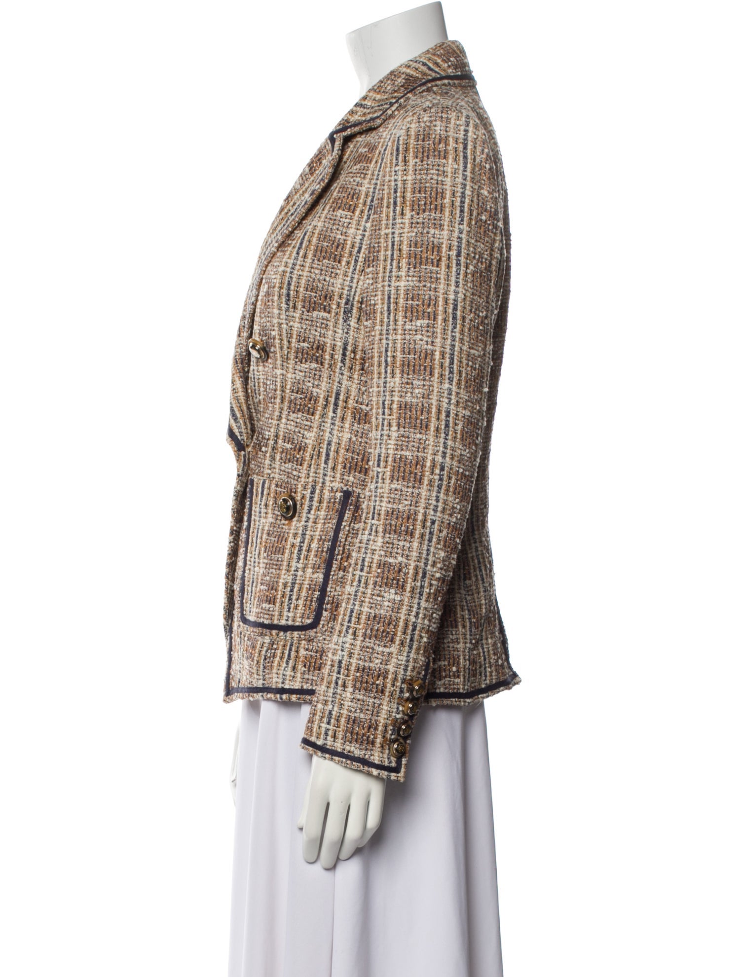 Veronica Beard Plaid Print Blazer