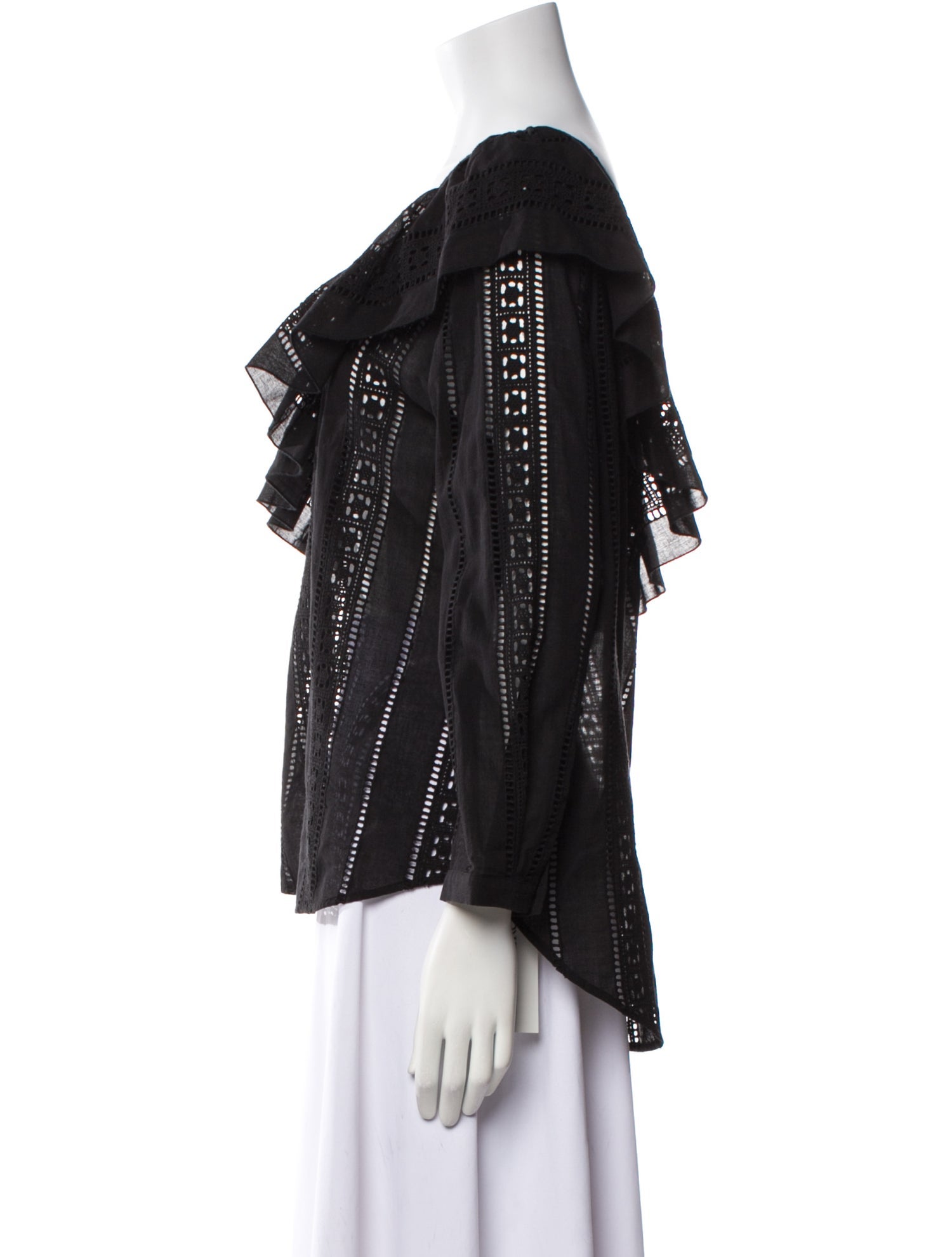 Veronica Beard One-Shoulder Short Sleeve Top