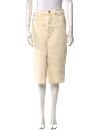 Veronica Beard Raw-Edge Trim Knee-Length Skirt