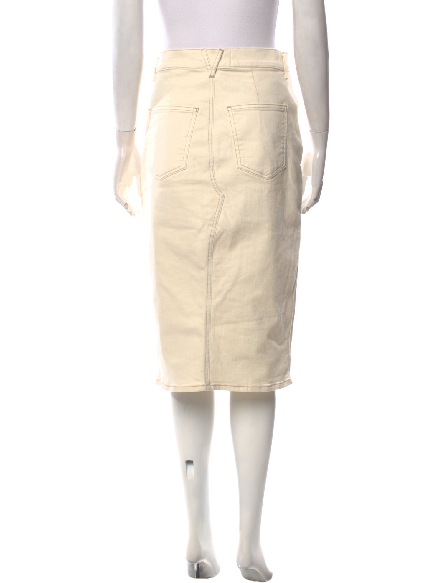 Veronica Beard Raw-Edge Trim Knee-Length Skirt