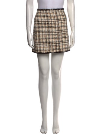 Veronica Beard Plaid Print Mini Skirt