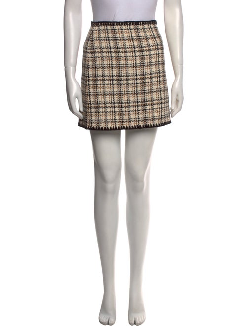 Veronica Beard Plaid Print Mini Skirt