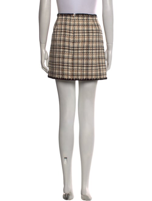 Veronica Beard Plaid Print Mini Skirt