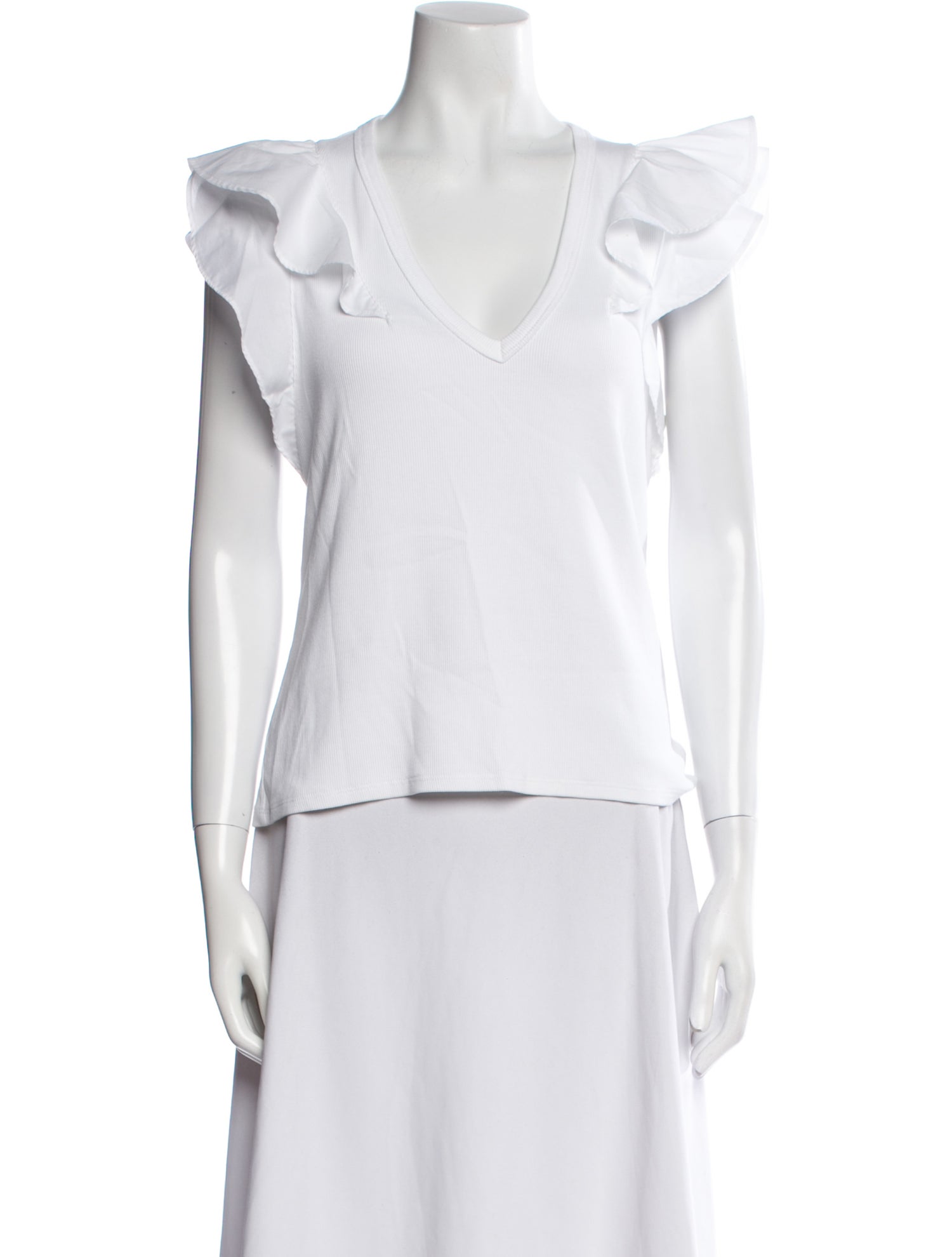 Veronica Beard V-Neck Short Sleeve T-Shirt