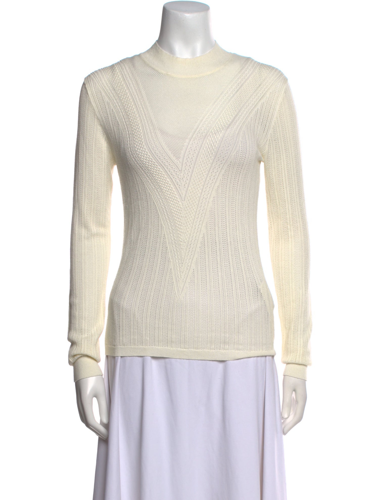 Veronica Beard Crew Neck Long Sleeve Top