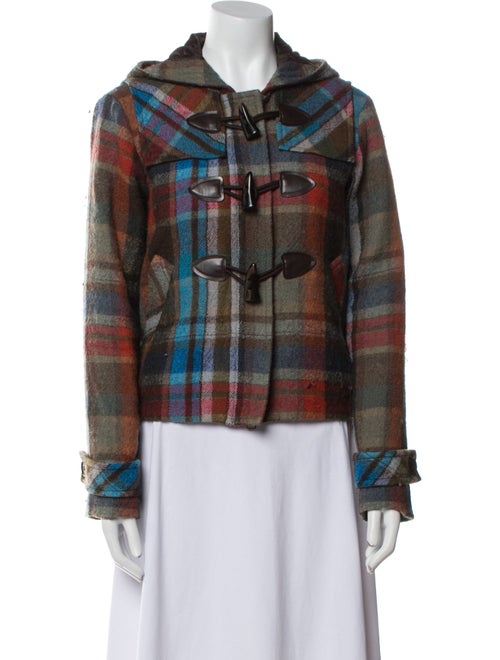 Veronica Beard Virgin Wool Plaid Print Jacket