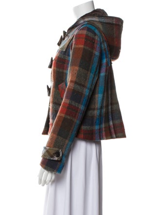 Veronica Beard Virgin Wool Plaid Print Jacket
