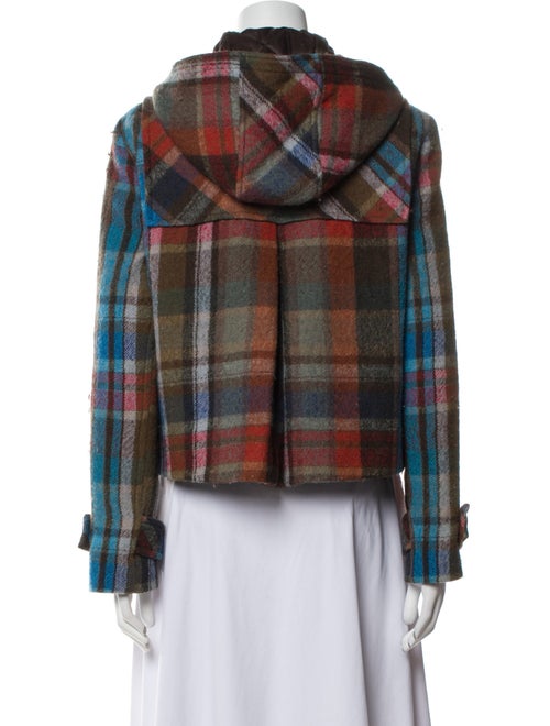 Veronica Beard Virgin Wool Plaid Print Jacket