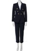 Veronica Beard Virgin Wool Tassel Accents Pantsuit