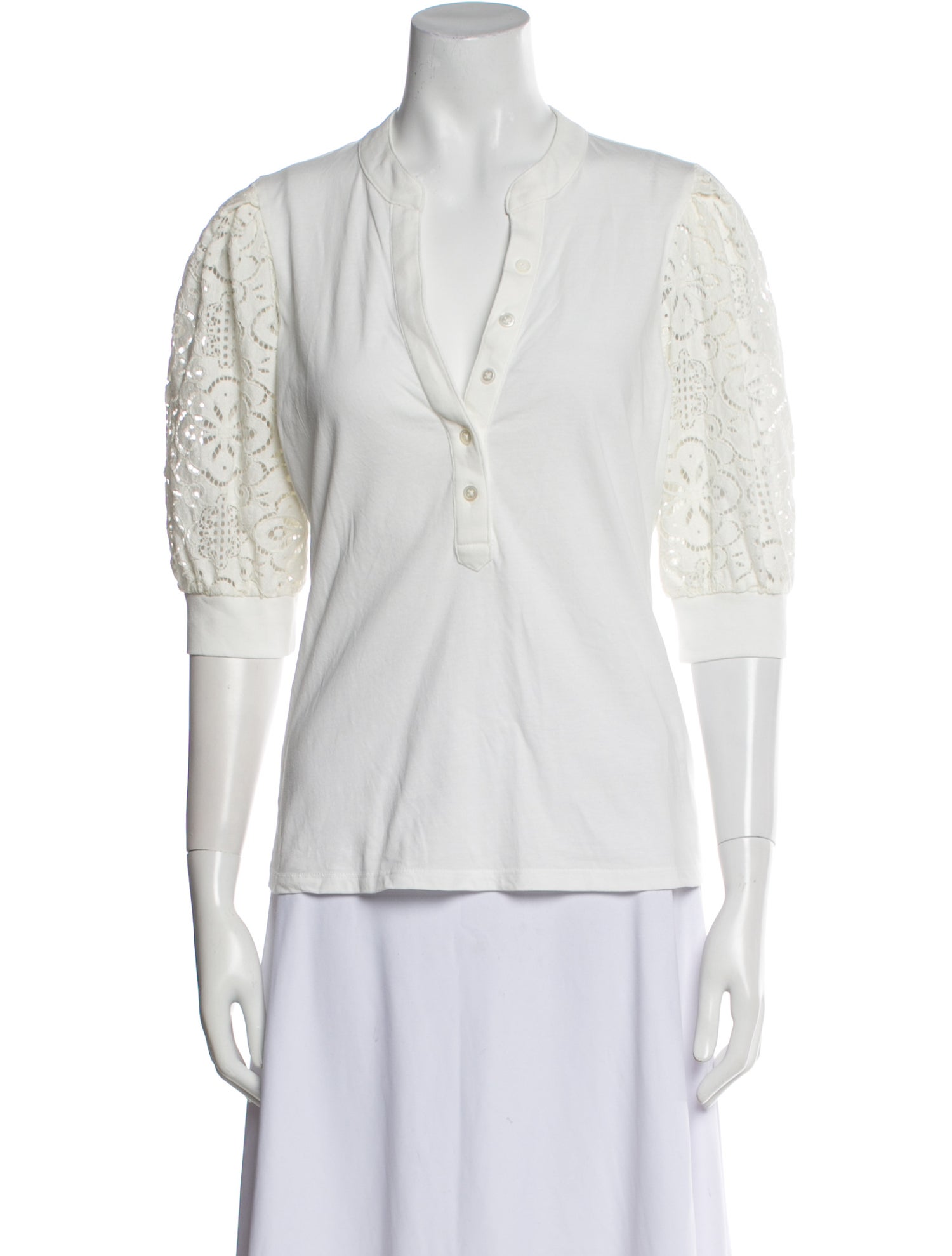 Veronica Beard V-Neck Three-Quarter Sleeve Tunic