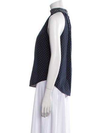 Veronica Beard Silk Polka Dot Print Blouse