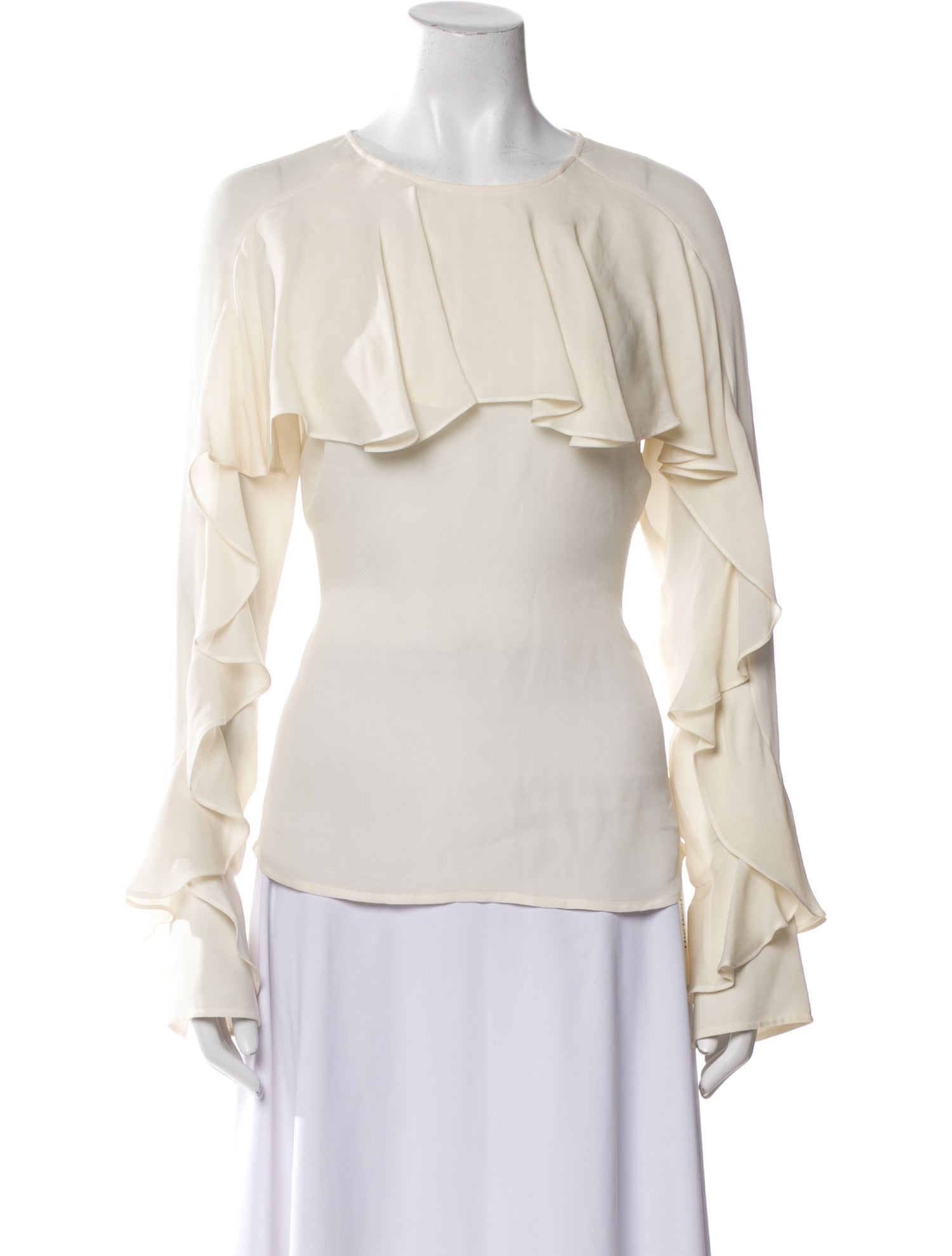 Veronica Beard Silk Crew Neck Blouse