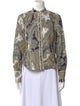 Veronica Beard Linen Paisley Print Button-Up Top