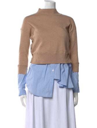 Veronica Beard Merino Wool Mock Neck Sweater