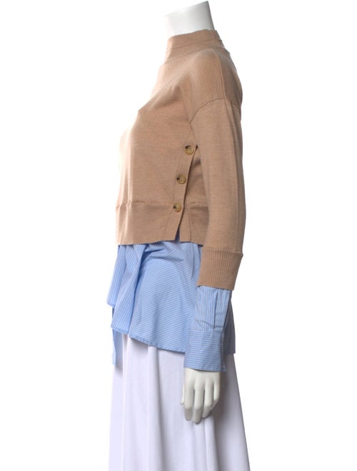 Veronica Beard Merino Wool Mock Neck Sweater