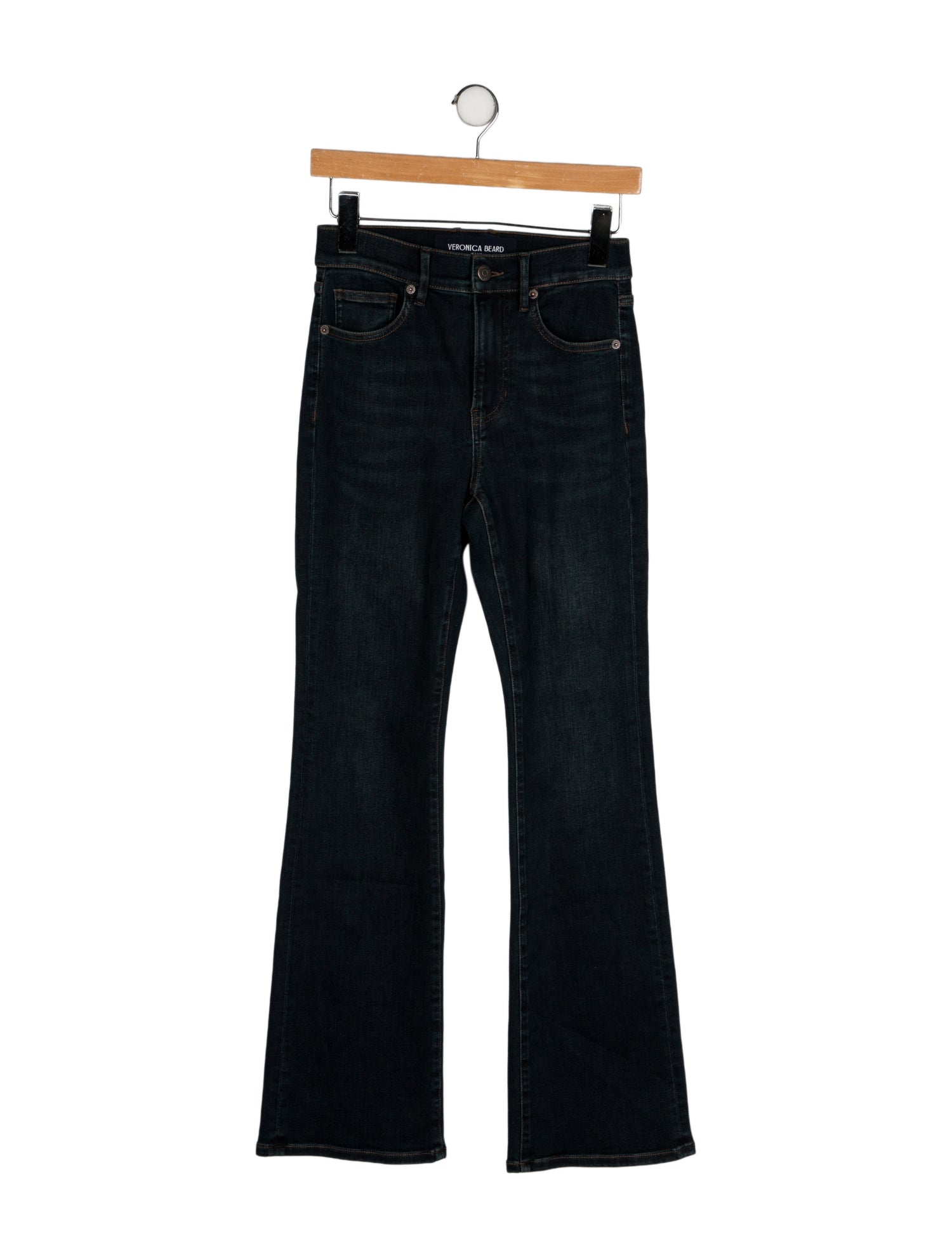Veronica Beard Mid-Rise Wide Leg Jeans