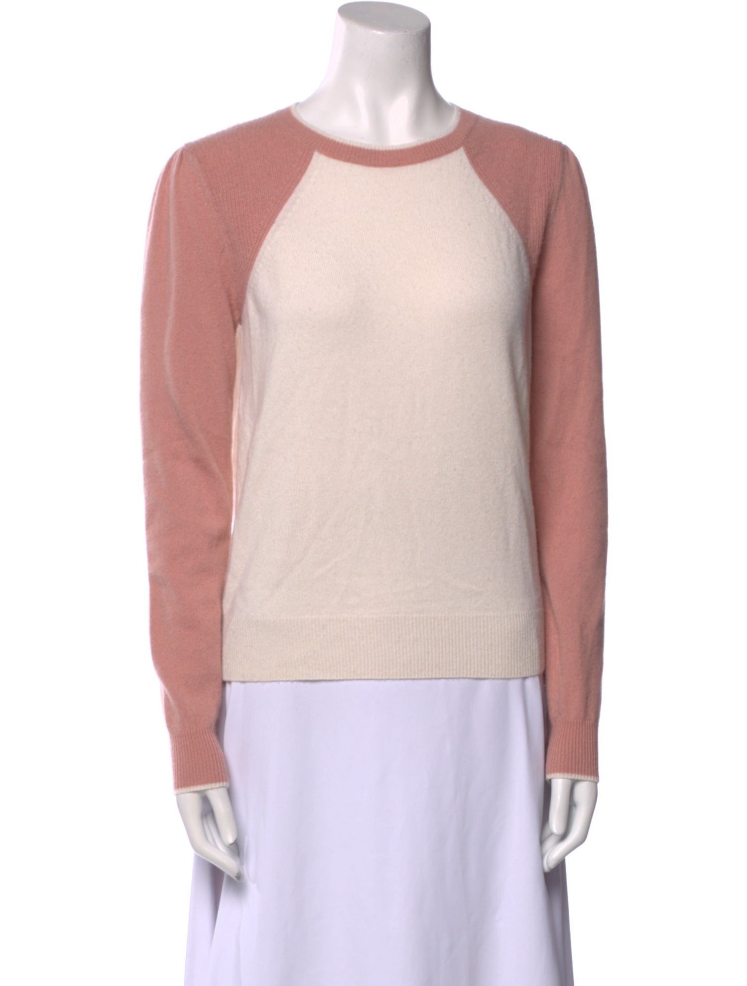 Veronica Beard Cashmere Colorblock Pattern Sweater