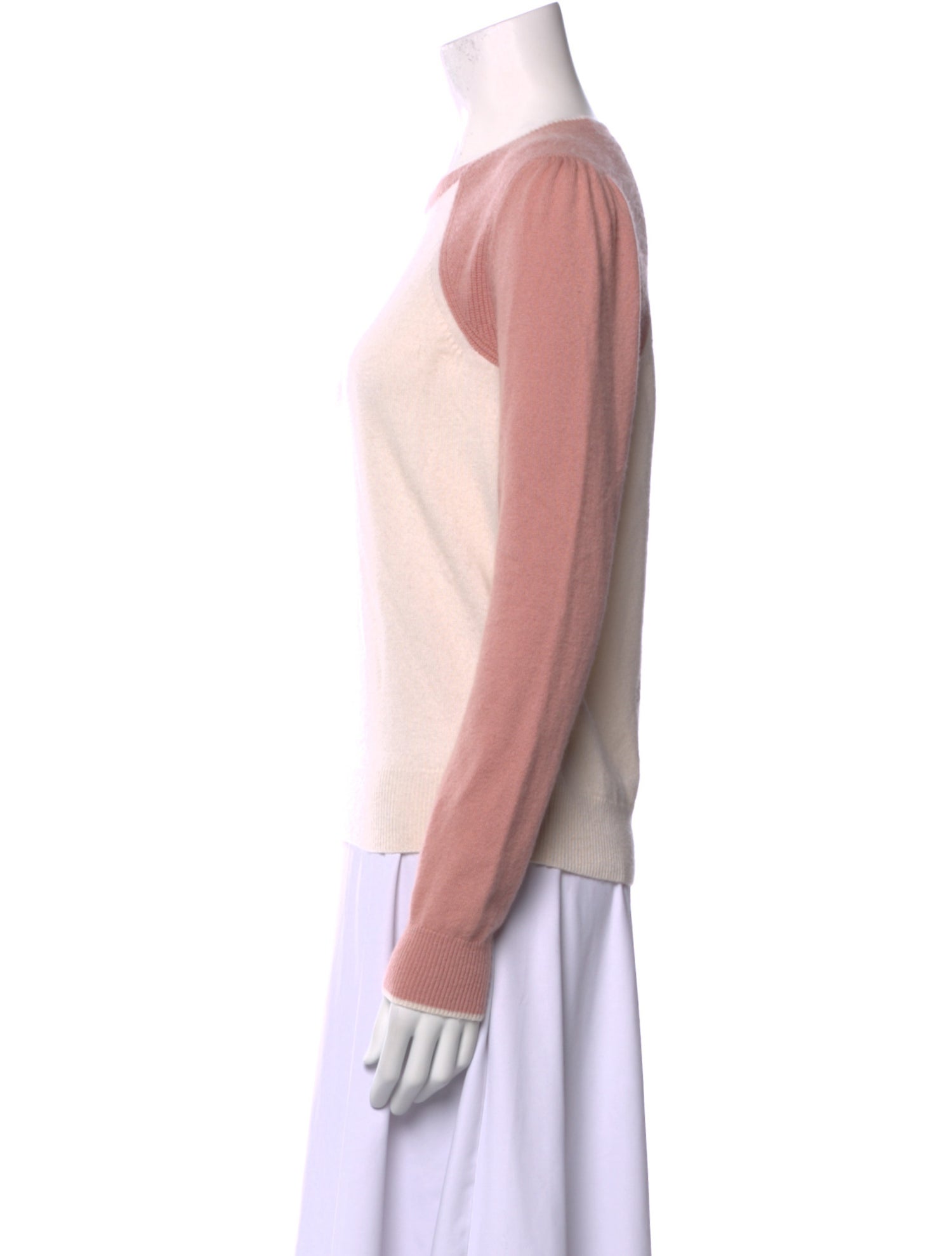 Veronica Beard Cashmere Colorblock Pattern Sweater