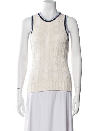 Veronica Beard Linen Scoop Neck Sweater