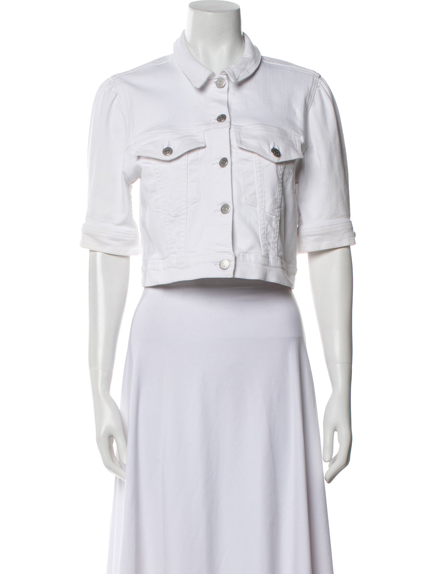 Veronica Beard Short Sleeve Crop Top