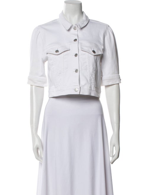 Veronica Beard Short Sleeve Crop Top