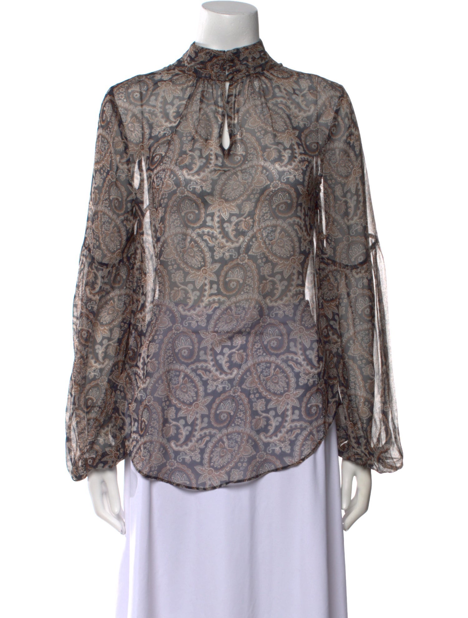 Veronica Beard Silk Paisley Print Blouse