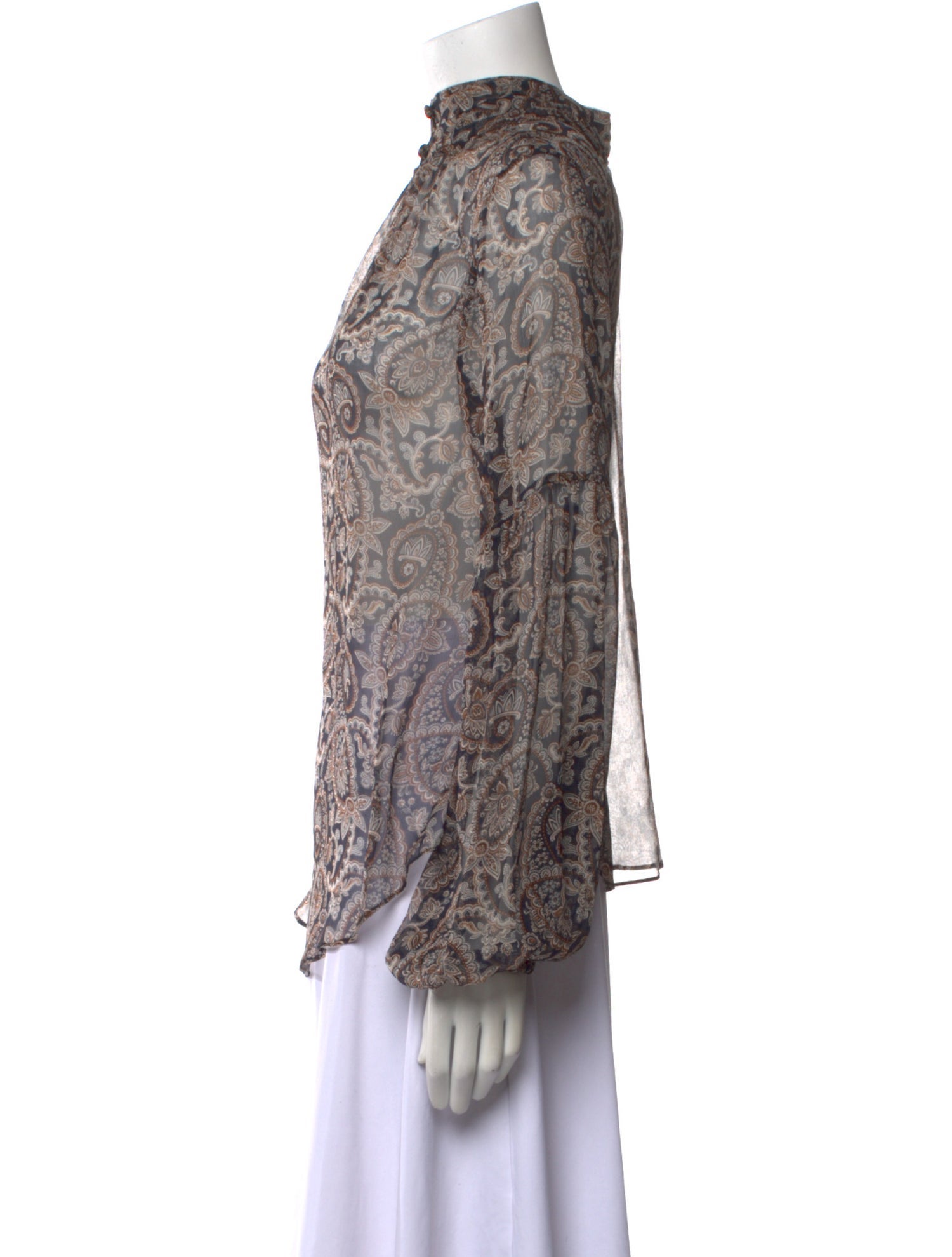 Veronica Beard Silk Paisley Print Blouse