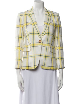 Veronica Beard Plaid Print Blazer