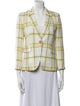 Veronica Beard Plaid Print Blazer