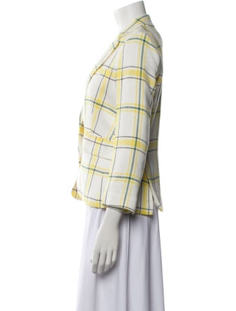 Veronica Beard Plaid Print Blazer