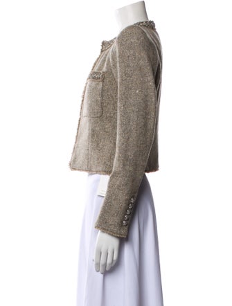 Veronica Beard Tweed Pattern Evening Jacket