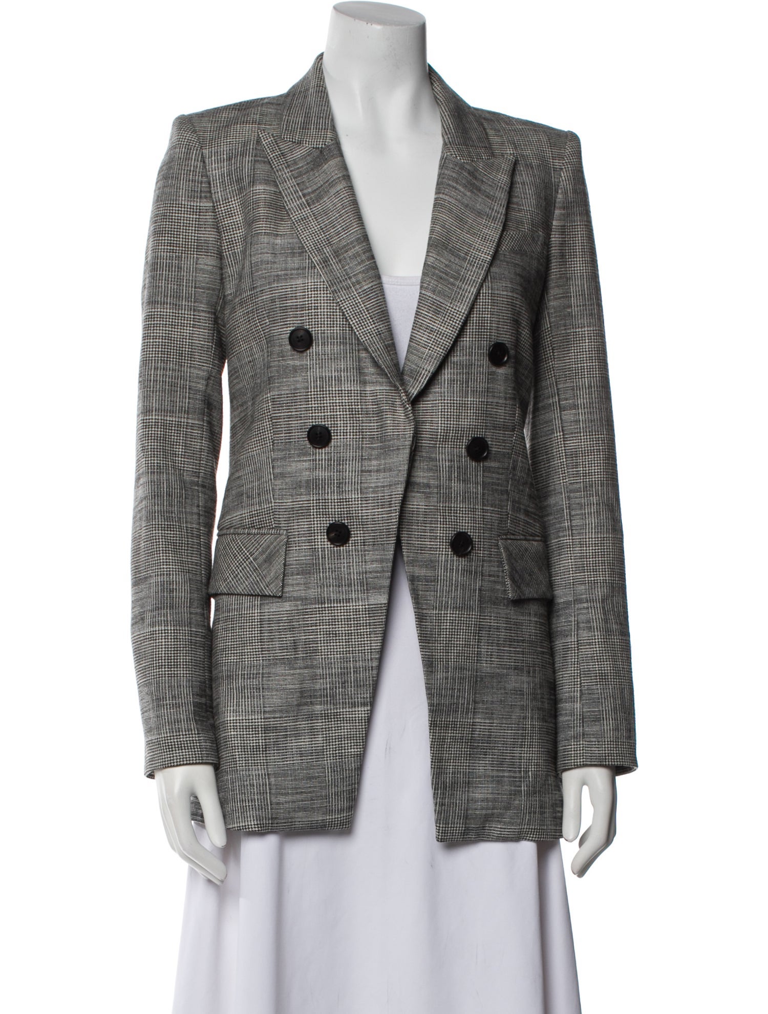 Veronica Beard Plaid Print Blazer