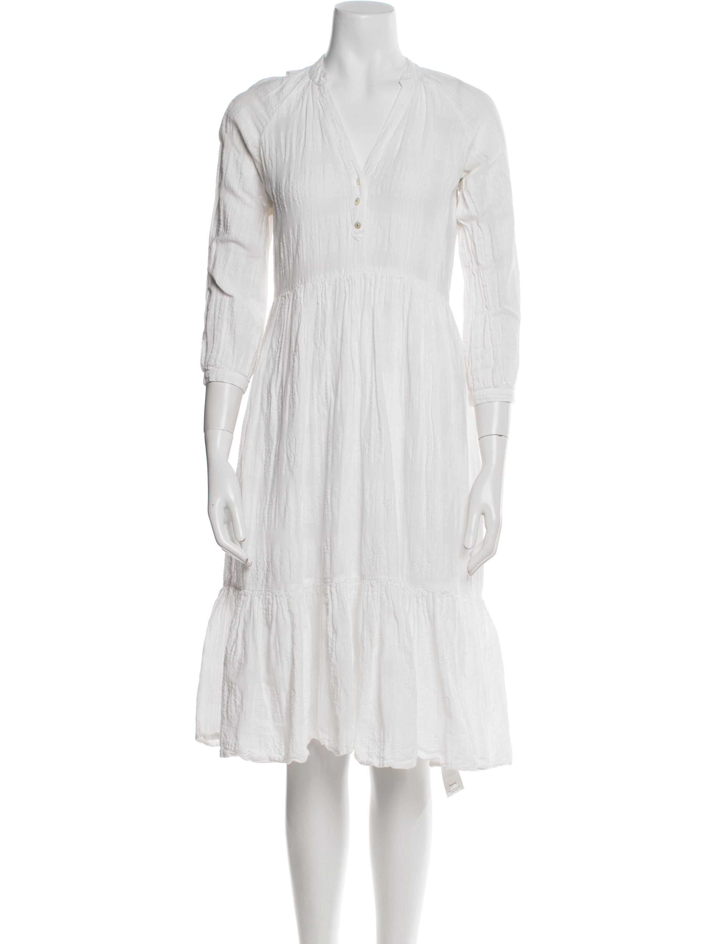 Veronica Beard V-Neck Knee-Length Dress