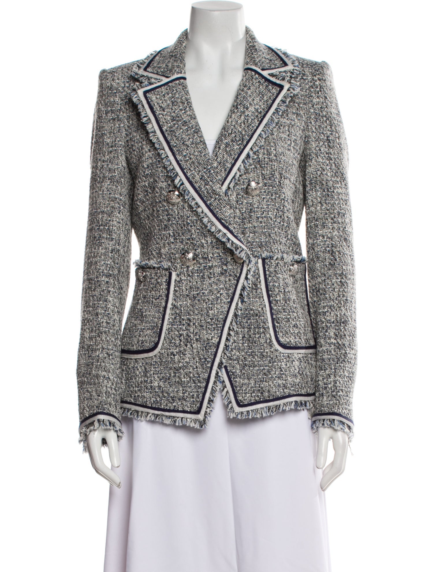 Veronica Beard Plaid Print Blazer