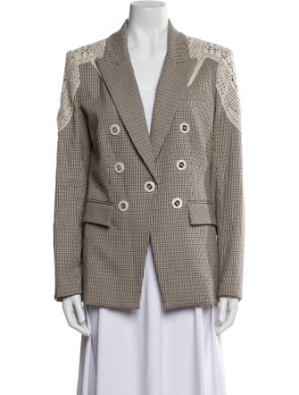 Veronica Beard Plaid Print Blazer