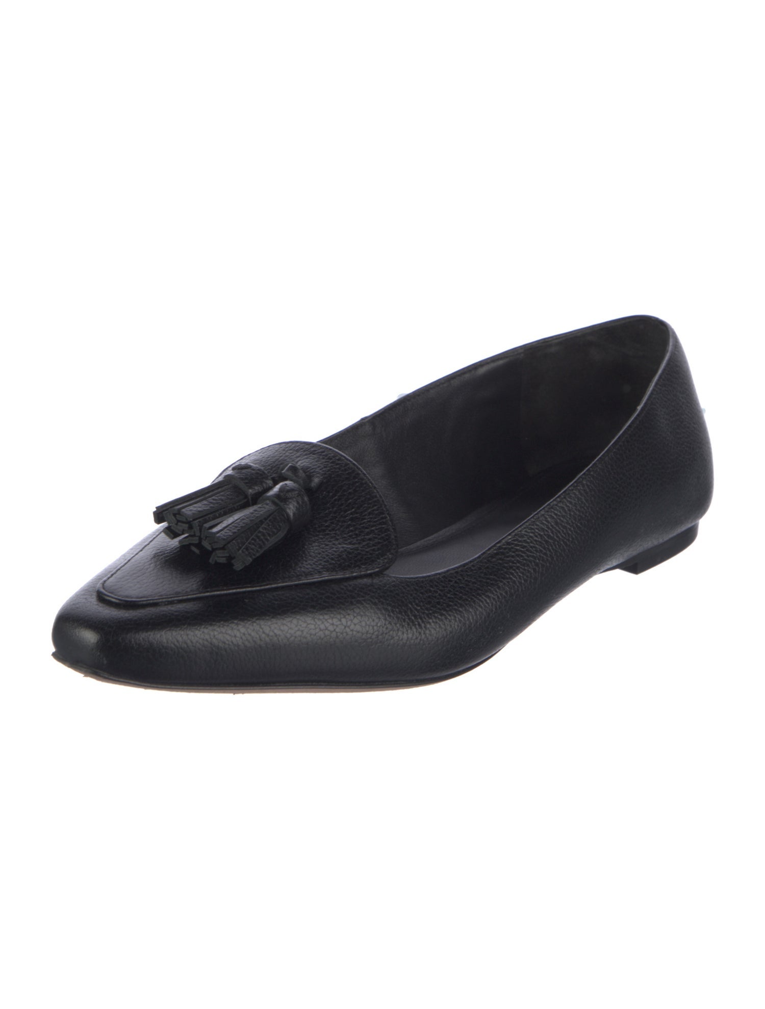 Veronica Beard Leather Tassel Accents Loafers