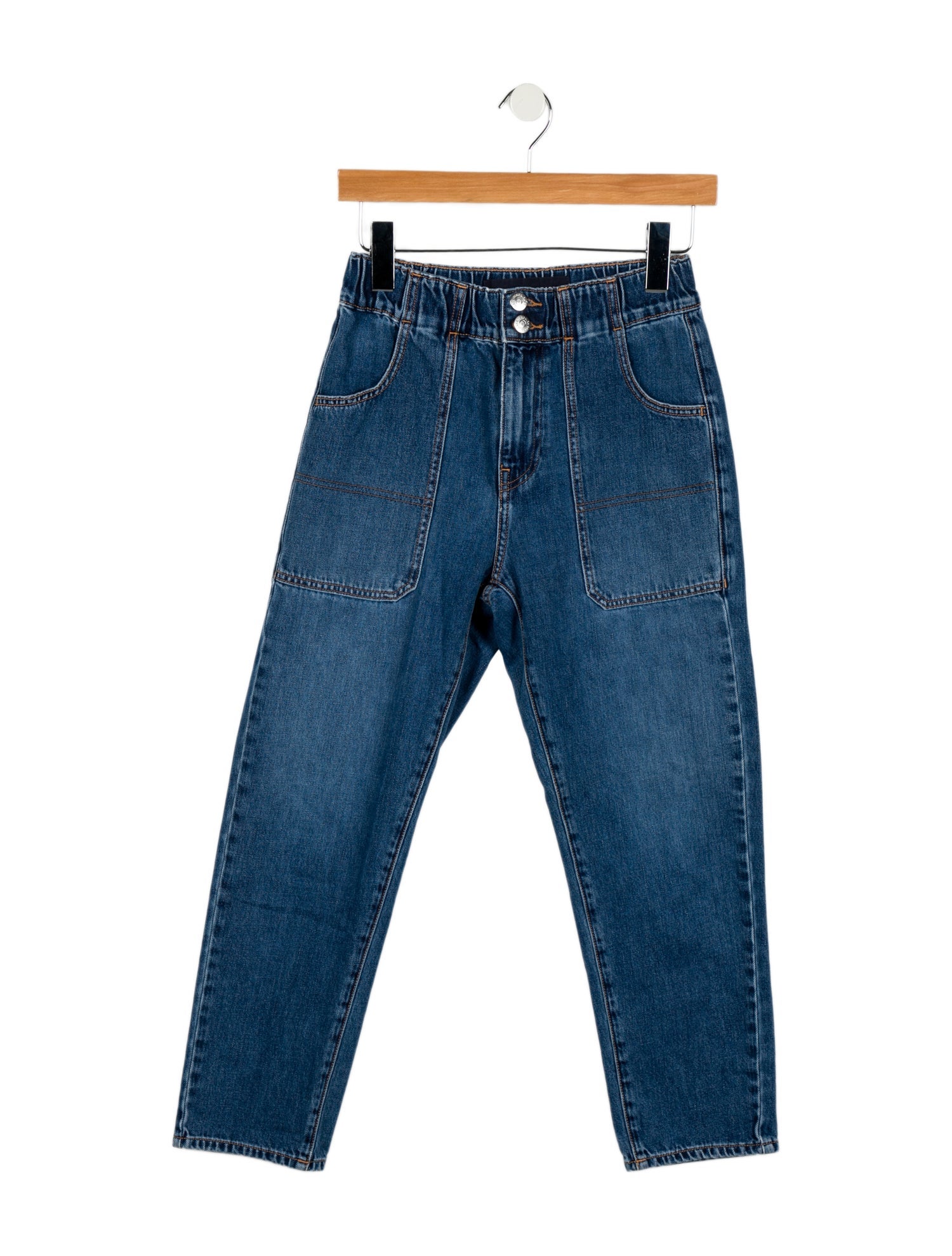 Veronica Beard Mid-Rise Straight Leg Jeans
