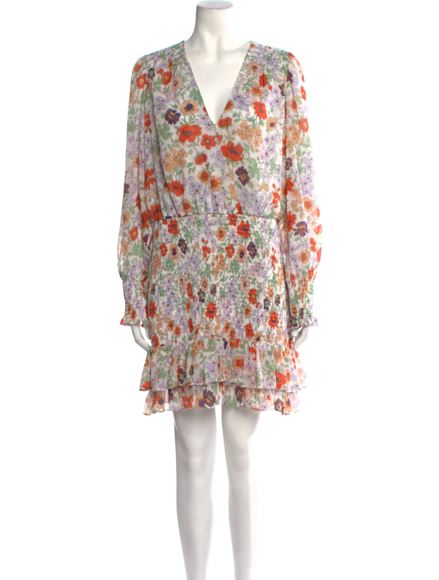 Veronica Beard Floral Print Mini Dress