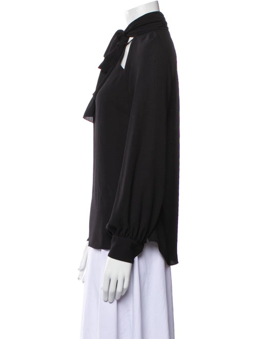 Veronica Beard Mock Neck Long Sleeve Blouse