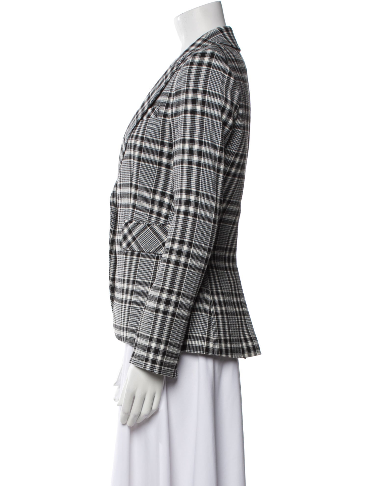 Veronica Beard Plaid Print Blazer