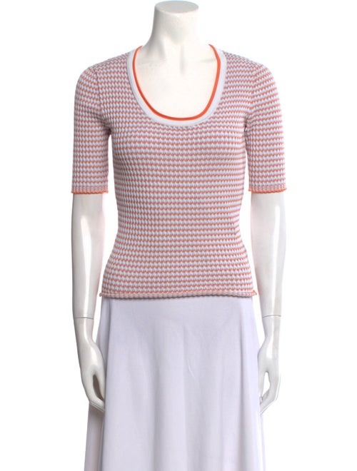 Veronica Beard Striped Scoop Neck Top