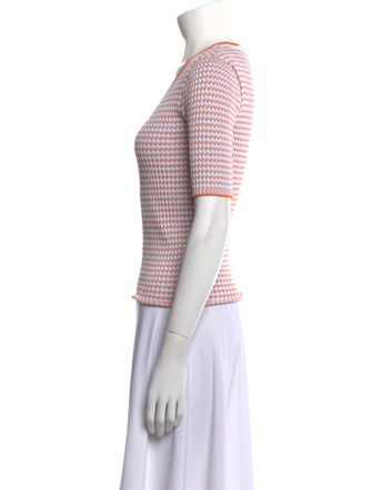 Veronica Beard Striped Scoop Neck Top