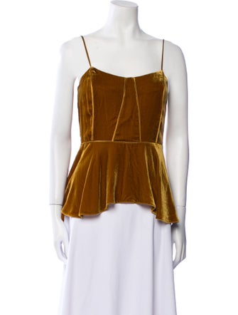 Veronica Beard Square Neckline Sleeveless Top