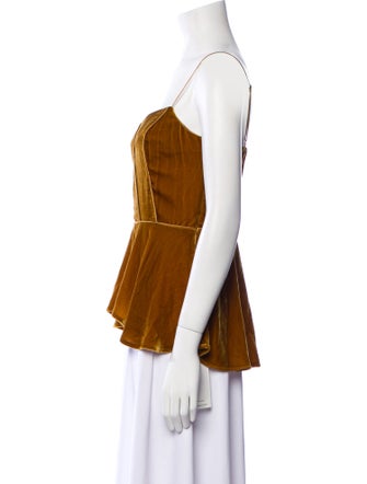 Veronica Beard Square Neckline Sleeveless Top