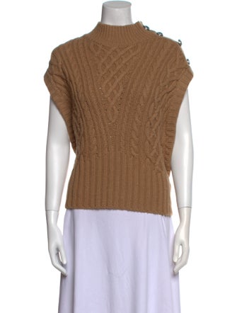 Veronica Beard Wool Mock Neck Sweater