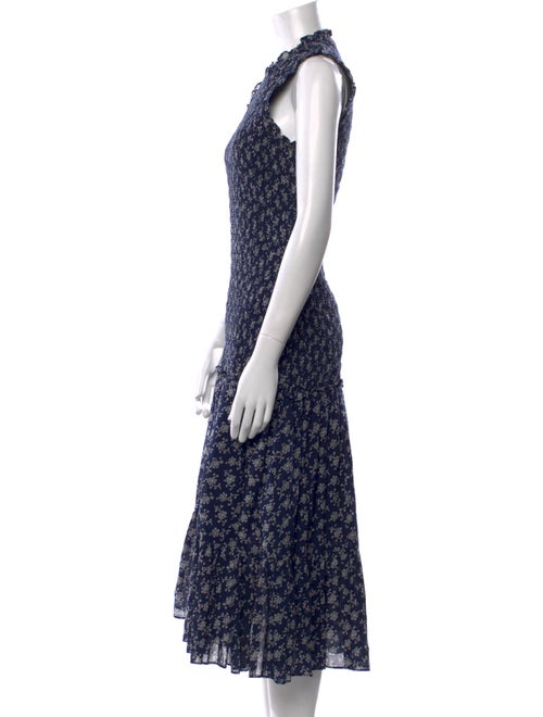 Veronica Beard Floral Print Midi Length Dress