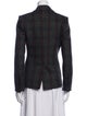 Veronica Beard Virgin Wool Plaid Print Blazer