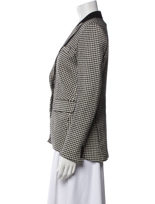 Veronica Beard Virgin Wool Houndstooth Print Blazer