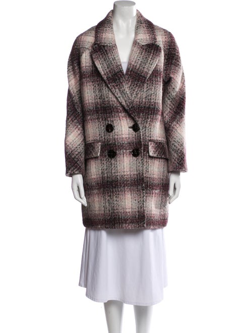Veronica Beard Plaid Print Faux Fur Coat
