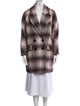 Veronica Beard Plaid Print Faux Fur Coat